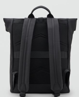 Men's Flap Closure Rubberized Backpack