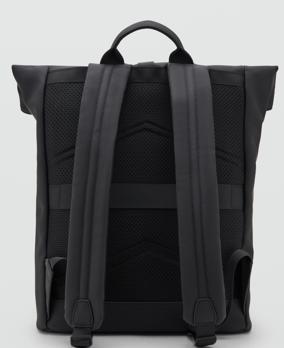 Mango Men's Flap Closure Rubberized Backpack