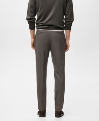 Men's Pleated Slim-Fit Pants