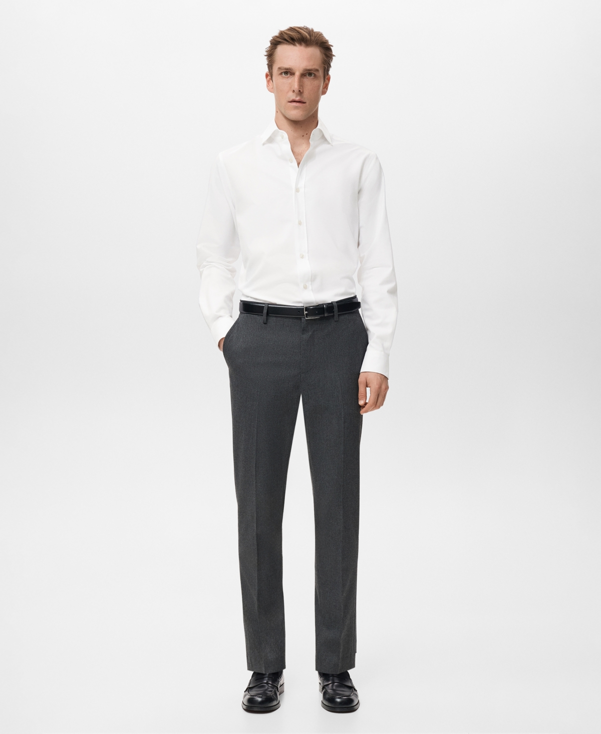 Mango Men's Cotton Slim-Fit Shirt