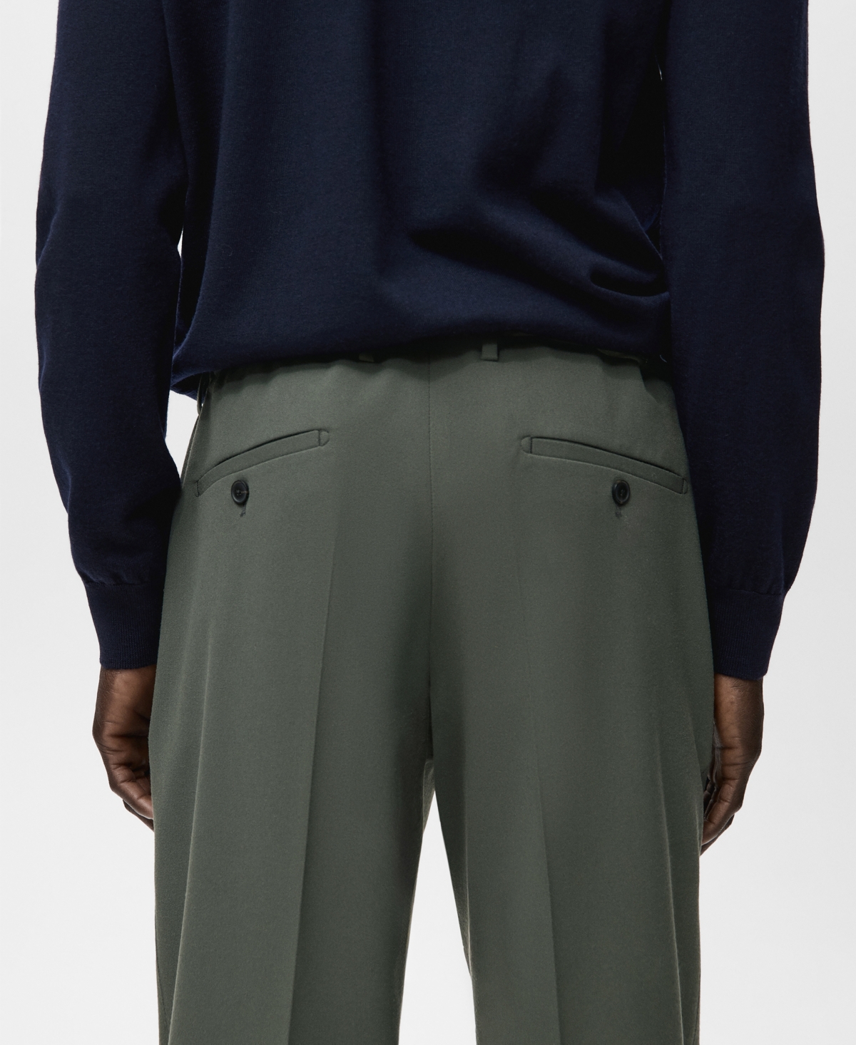 Mango Men's Regular Fit Cord Pleated Pants