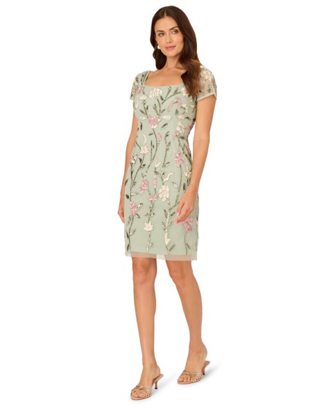 Женские платья Adrianna Papell Women's Square Neck Beaded Dress