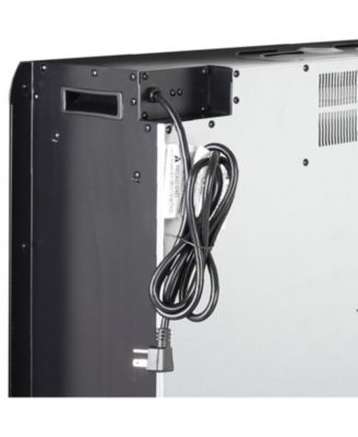 28inch Infrared Electric Fireplace with Removable Trim kit Insert, Touch Panel Home Decor Heater, Smokeless Firebox with Fire Crackling Sound