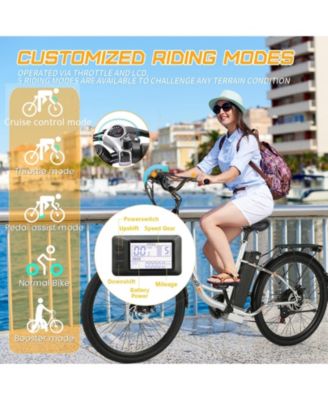 26" City Commuter Electric Bike - 750W Motor, 48V 7.8Ah Battery, 19.8MPH, 7-Speed, UL2849 Certified