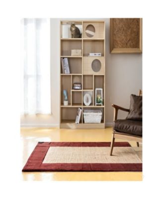 Cat House with Storage, Cat Litter Box Enclosure Climbing Shelf in Natural