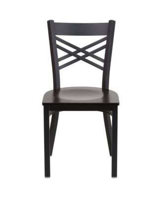 X" Back Metal Restaurant Dining Chair