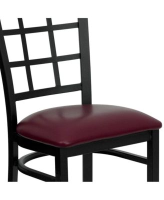 Window Back Metal Restaurant Dining Chair