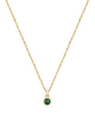 Girls 14K Gold Crystal Birthstone Necklace