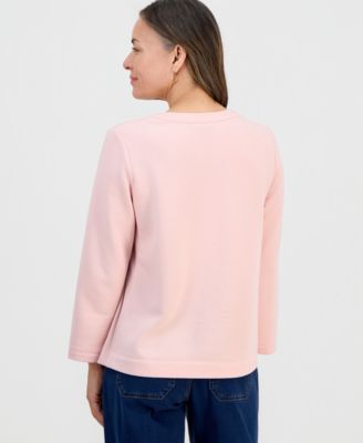 Petite Lux Soft Bracelet-Sleeve Fleece Top