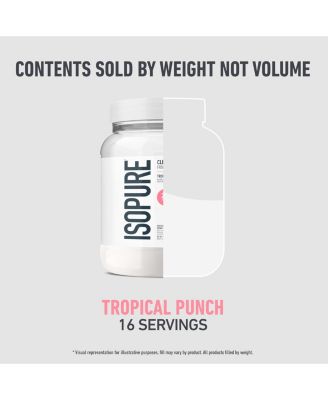 Clear Low Carb 100% Whey Protein Isolate Powder, Tropical Punch, 20g Protein, About 16 Servings