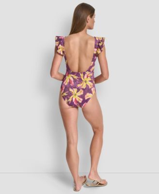 Women's Ruffled Underwire One-Piece Swimsuit