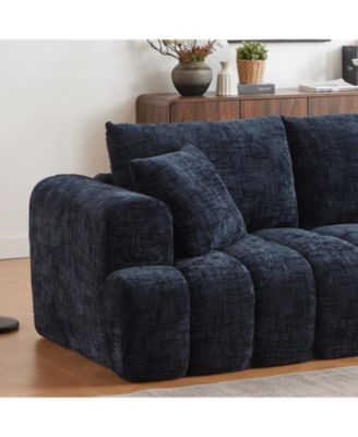 Streamdale  Furniture Chenille L-Shape Sectional Sofa Sleeper Couch