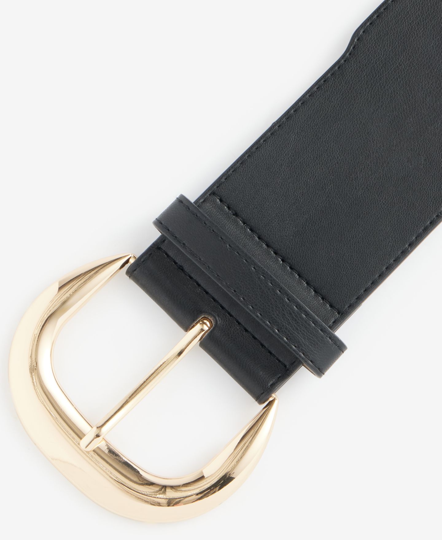 Женский ремень I.N.C. International Concepts Chunky Buckle Stretch, цвет: Чёрный золотой — фото 2