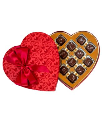 Valentine's Day Heart Shaped Sea Salted Caramel Gift Box Set, 13 Piece