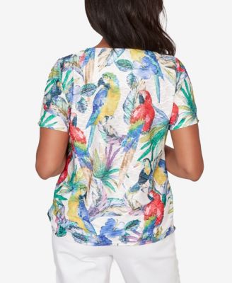 Women's Parrot Tropical Crewneck T-Shirt