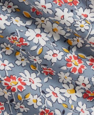 Baby Girls' Floral Smocked Straight Neck Bubble Shortall