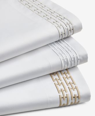 Chain Links Embroidered 100% Pima Cotton Sheet Sets