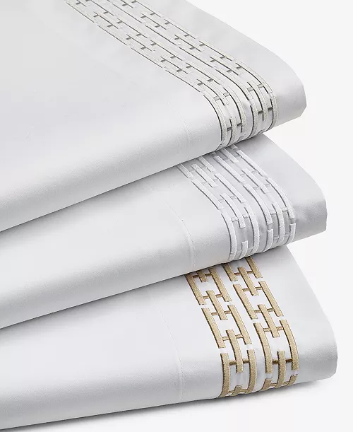 Hotel Collection Chain Links Embroidered 100% Pima Cotton Sheet Sets