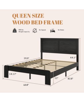 Streamdale Upholstered Full Bed Frame with Storage Headboard, LED & Pet Bed