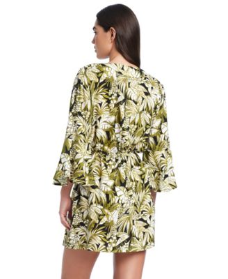 Women's V-Neck Cover-Up Tunic Dress