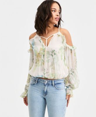 Women's Emily Cold-Shoulder Long-Sleeve Top