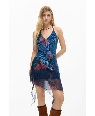 Women's Pixelated ruffle dress