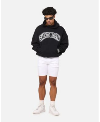 Men's Spray Logo Boxy Hoodie Black