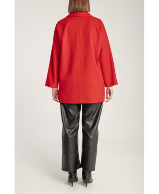 Women's Cashmere Double Breasted Short Coat