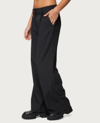 Women's Pinstripe Tailored Straight Leg Pants