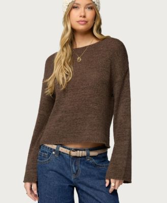 Women's Drop Shoulder Light Knit Sweater