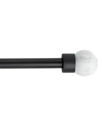 Marbled Sphere Single Curtain Rod