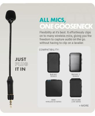 MV-M101 Gooseneck Omnidirectional Lavalier Microphone- Compatible Wireless Transmitters