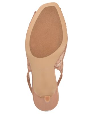 Women's Kisco Lace Peep Toe Slingback Pumps