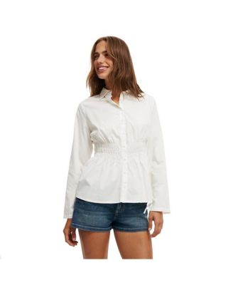 Women's Gathered Long Sleeve Shirt