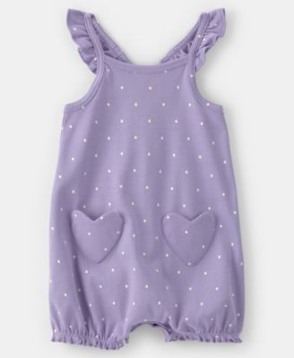 Baby Girls' Polka Dots Sleeveless Romper