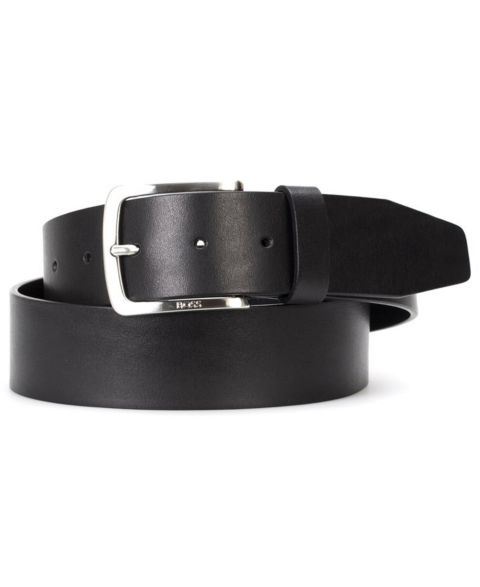 Мужской ремень BOSS Casual Smooth Leather Belt, цвет: Чёрный