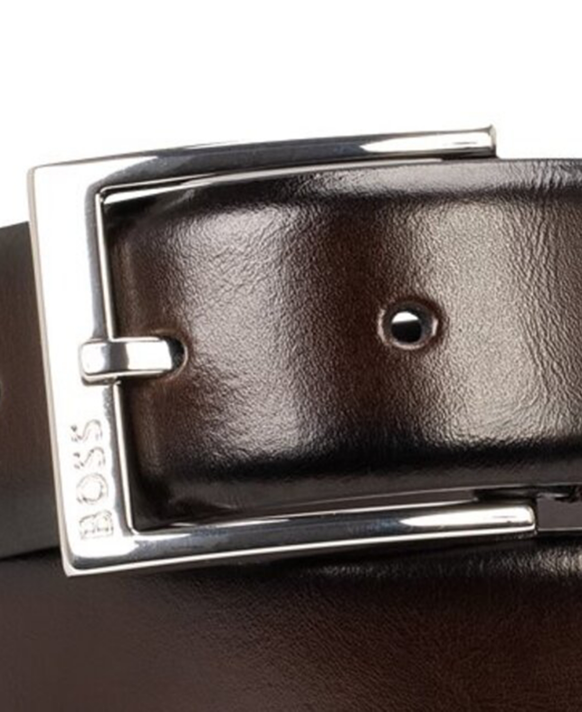 Hugo Boss Men's Engraved Logo Leather Business Belt