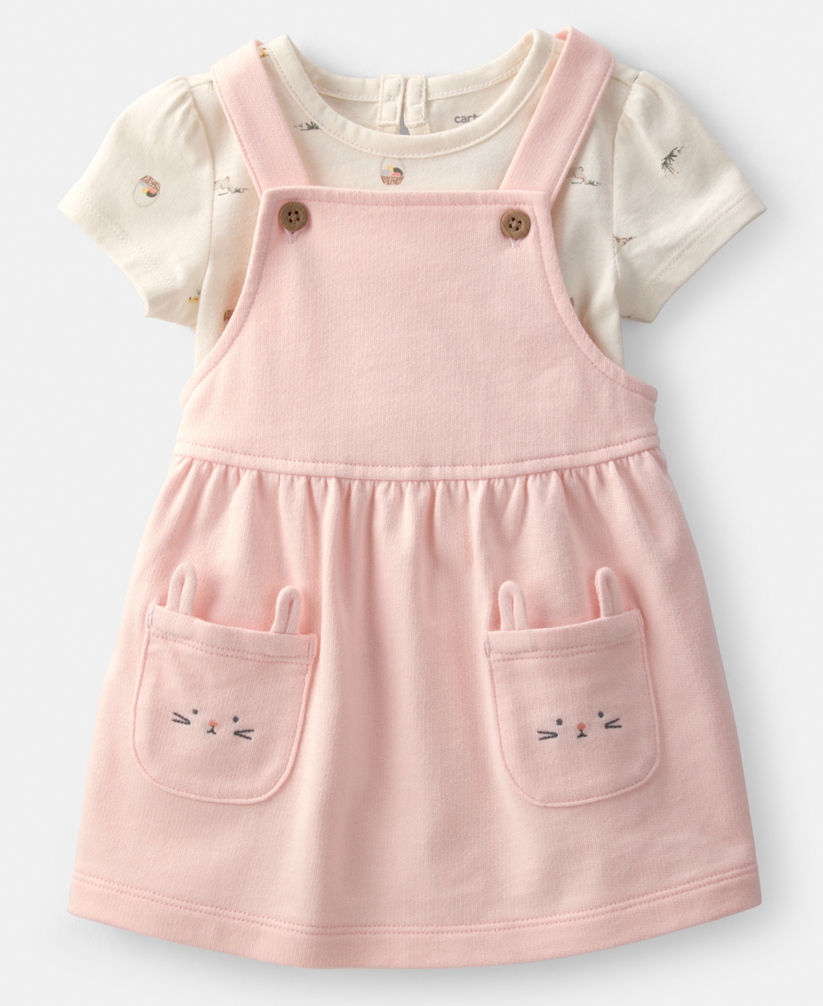 Carter's Baby Girls' Easter Bunny Round Neck Bodysuit and Jumper, 2-Piece Set