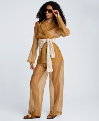 Women's High-Waist Organza Pants