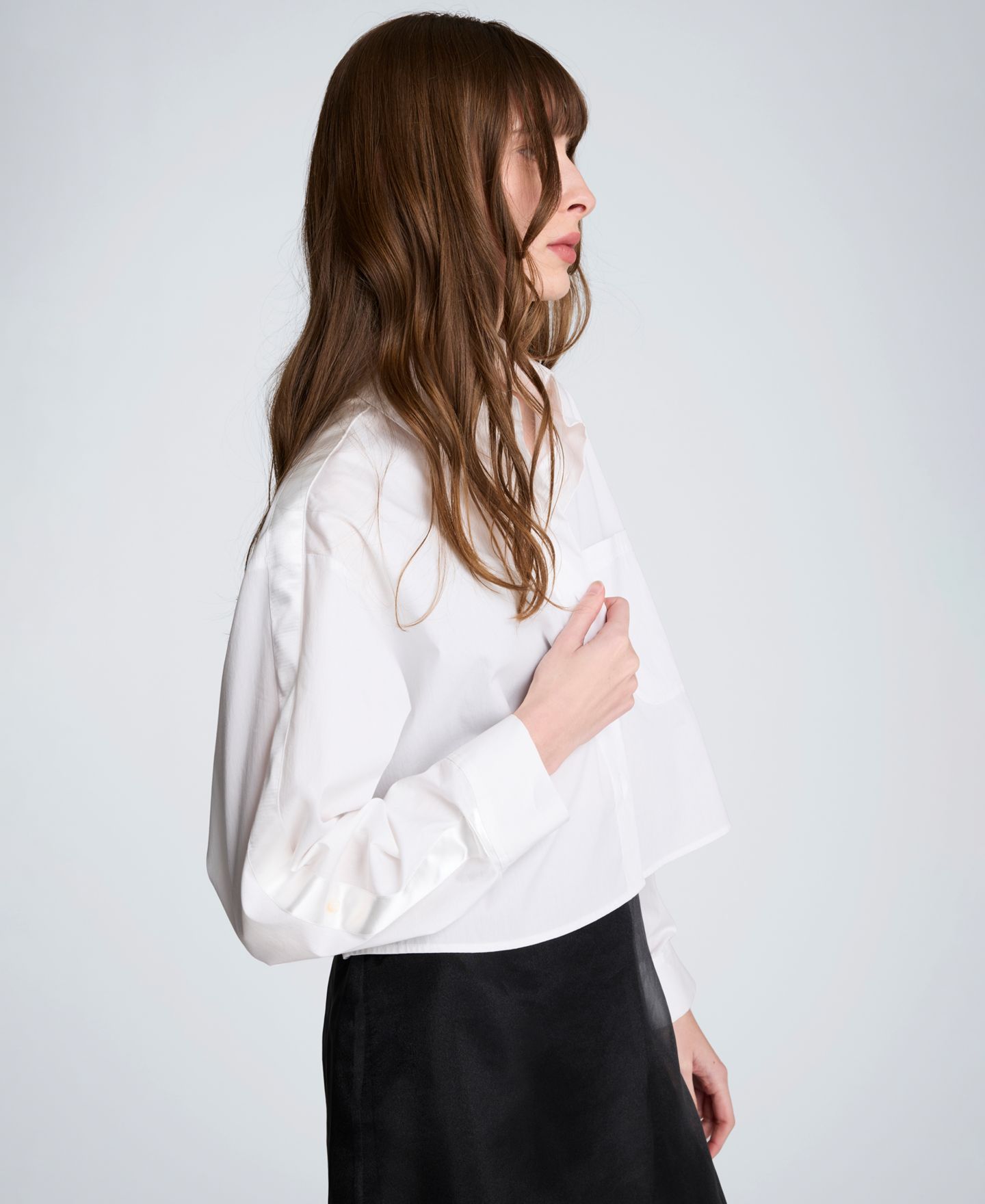 Женский топ Kenneth Cole Poplin Button-Front, цвет: Чистый белый — фото 7
