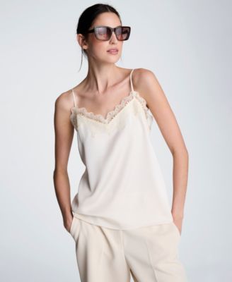 Women's Lace Trim V-Neck Camisole Top