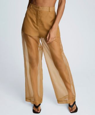 Women's High-Waist Organza Pants