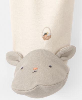 Baby Boys' or Baby Girls' Easter Bunny Sleep and Play Long-Sleeve Footed Coverall