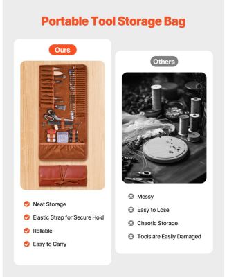 Leather Working Tools Kit, 72-Piece Leather Craft Set w/ Leather Storage Bag, Punching, Sewing, Stamping & Sanding