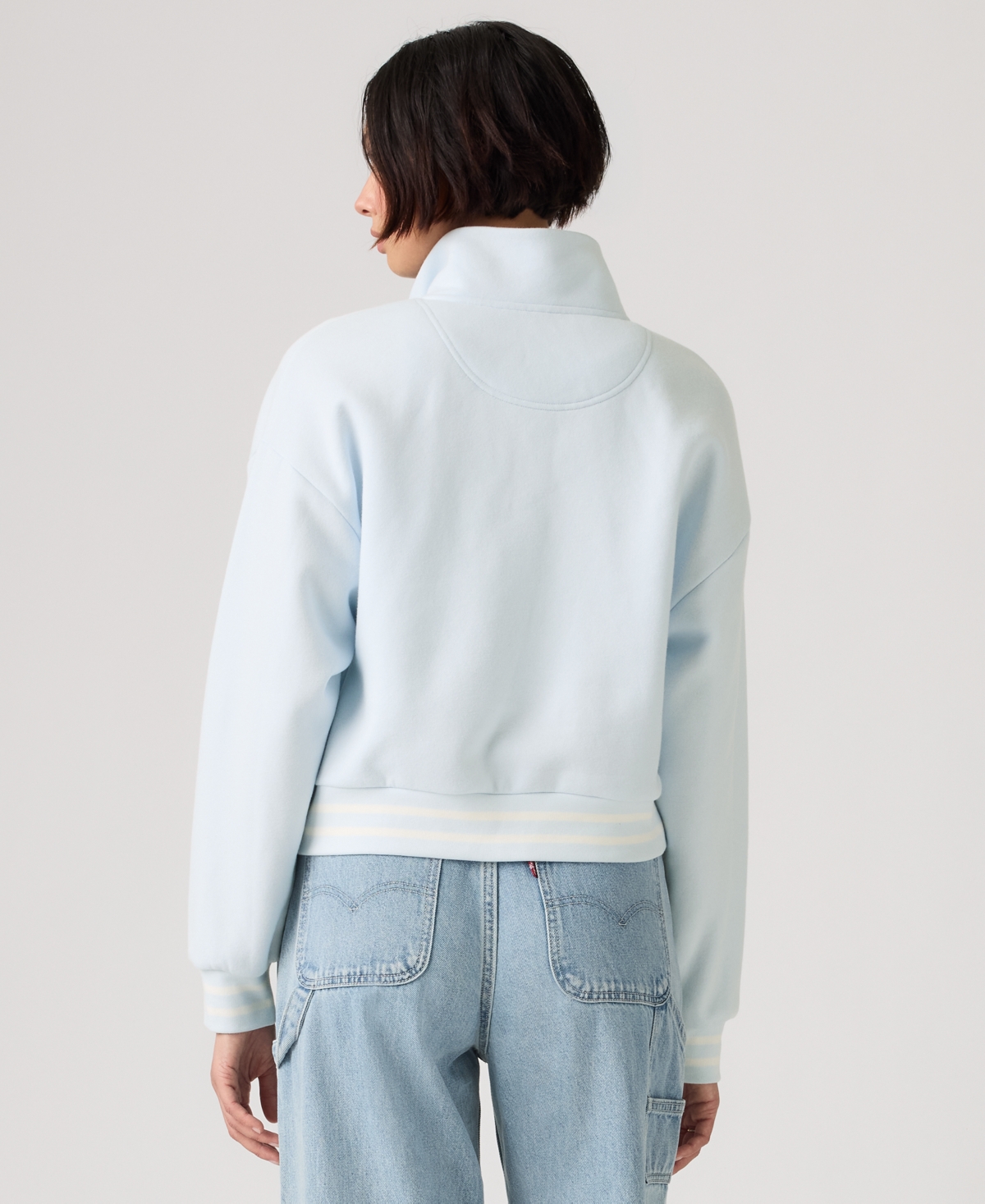Levi's Women's Club Sport Prep Quarter Zip Sweatshirt