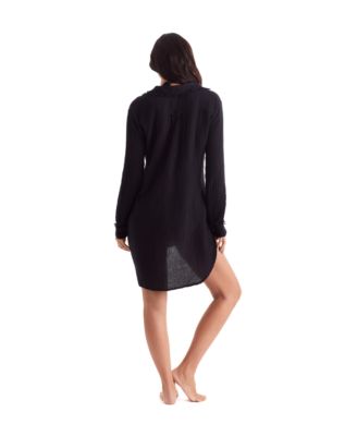 Women's Laguna Collared V-Neck Fray Shirt