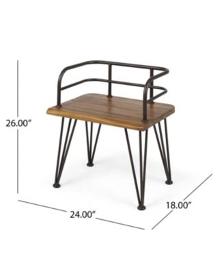 Rustic Acacia Wood Patio Chair Set (Set of 2)