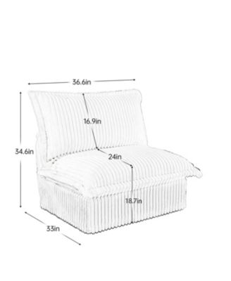 Koala Armless Sofa - Green