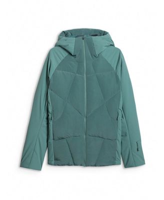 Women's ski down jacket with Primaloft Silver filling - olive