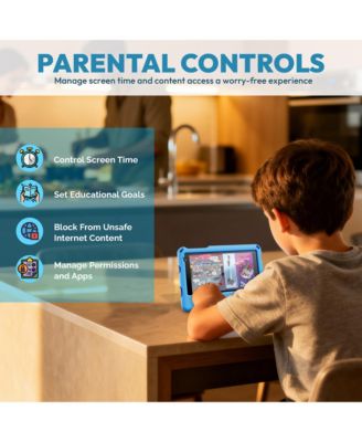 7" A7 Educational Kids Tablet with Epic! and Lingokids 32GB with Parental Controls & Kid-Proof Case